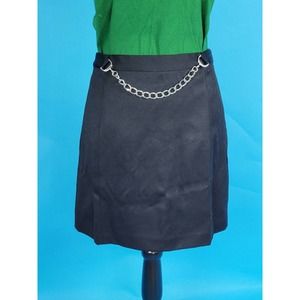 Y2K black chain mini Skirt An Original Milly of New York